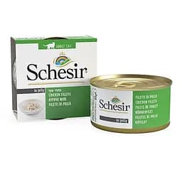Вологий корм Schesir Chicken 85 г натуральний курка для кішок класу