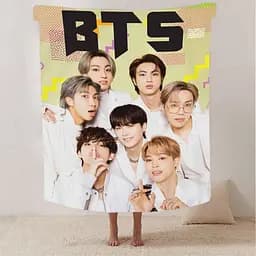 Плед плюшевий 3D BTS №4 160х200 см - мініатюра 2