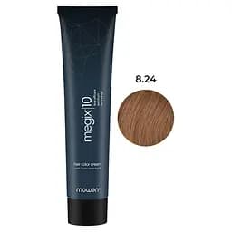 Профессиональная краска для волос с низким содержанием аммиака Megix10 Mowan 8.24 табак 100 мл