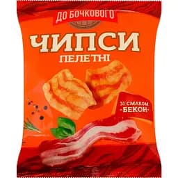 Чипси пшенично-картопляні пелетні До Бочкового зі смаком Бекон 50 г