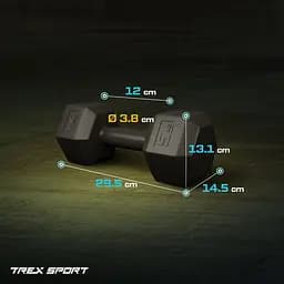 Гантелі для фітнесу композитні TREX Sport TX-005CD 2x5кг - мініатюра 5
