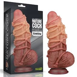 Фалоiмiтатор значного розмiру 9.5 DUAL LAYERED PLATINUM SILICONE LOVETOYS 66-LV411071 100426