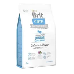 Сухий корм Brit Care GF Junior Large Breed Salmon & Potato 3 кг корм супер-класу для цуценят гігантських порід
