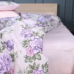 Простынь MirSon Ranforce Elite 17-0711 Delicate Blossoms 110х160 см светло-розовая (2200010616439)