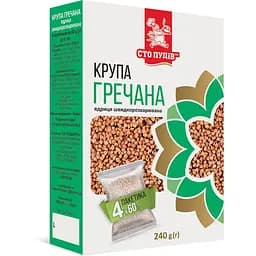 Гречневая крупа Сто Пудов, варочный пакет 4 х 60 г
