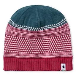 Шапка Smartwool Popcorn Cable Beanie Зелений-Червоний - мініатюра 2