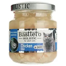 Вологий корм для котів Basttet'o Holistic шматочки філе курки в соусі 130 г