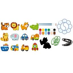 Набір для творчості "Магнітні брелки Диво майстерня" Wtoys 47751, 12 магнітів - мініатюра 2