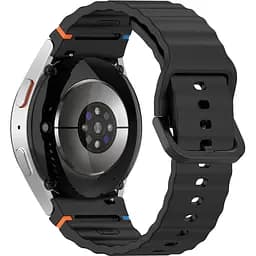 Браслет Seven Pro Samsung Galaxy Watch 6 Classic 43mm 6 Classic 47mm - чорний ширина кріплення 20мм силікон Watchbands (W49-5WB38533228)