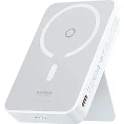 Портативна батарея Baseus MagPro Magnetic Bracket 5000mAh АКБ магнітний білий P10064101223-00 - мініатюра 4