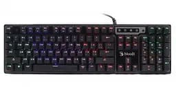 Клавиатура A4Tech Bloody B750N Black, механическая, игровая, USB, 5-зонная неоновая подсветка, LK-Green switches