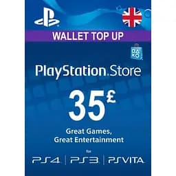 Цифровий код Соні PlayStation Network поповнення гаманця рахунку свого облікового запису на суму 35£ GBP UK-регіон