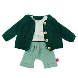 Комплект одягу (штанці, кофта та жакетка) для ляльок Miniland 38 см (31565)