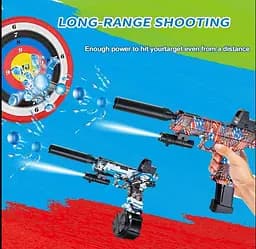 Бластер Pistol Drum Gel Ball 5000 шт. гель кульок з бризками blue - мініатюра 3