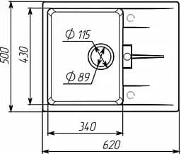 Гранітна мийка для кухні VALESO ZIRKONE 6250 матова Графіт (SP000047317) - мініатюра 5