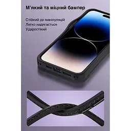 Чохол Vokamo MagSafe для iPhone 15 Pro Max з магнітом Ice Glass Black - мініатюра 6