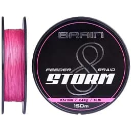 Шнур Brain Stor м 8X (pink) 150 м 0.18 мм 27 lb/12.2 кг