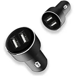 Автомобільний зарядний пристрій WUW C127 2USB 2.4A Чорний