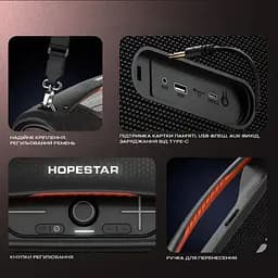 Портативна акустика Hopestar A60 Black [164083] - мініатюра 3
