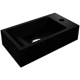 Умивальник Miraggio Faro L mirastone black 0000398, Чорний матовий