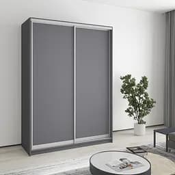 Шкаф-купе двухдверный MebelStar Комбо AL 2ДСП 150x60x210 см Антрацит (MBS-2702)