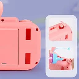 Фотокамера-генератор мильних бульбашок 9996 Children's camera Rabbit / Pink - мініатюра 3