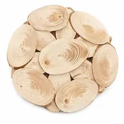 Підставка дерев'яна під гаряче двостороння з ялівцю 21х21 см Коричневий 88303