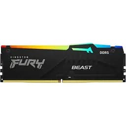 Пам'ять 16Gb DDR5 6400 MHz Kingston Fury Beast RGB чорний 32-39-39 1.4V з радіатором XMP (KF564C32BBA-16)