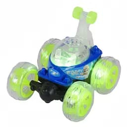 Радіокерована трюкова машина-перевертиш Stunt Car 9802 М-6-02 з підсвіткою та музикою, Синя