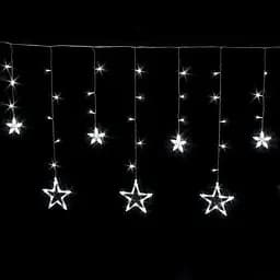 Гірлянда від мережі Зірки 3х 0.6м Світлодіодна новорічна гірлянда Біла