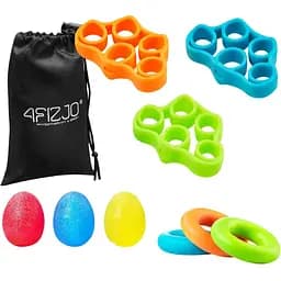 Набір еспандерів для пальців та зап'ястя 4Fizjo 9 шт. Mix (P-5907739311153)