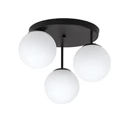 Люстра стельова LED Levistella 756HPR150F-3 BK+WH (300), 3 плафона E27, чорний + білий, діаметр 150 мм, сучасний стиль для дому