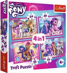 Набір Пазли - (4в1) - "Кольорові Поні"