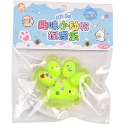 Сквіш антістрес UFT Squish Cat Paw кото лапка Transparent Lightgreen