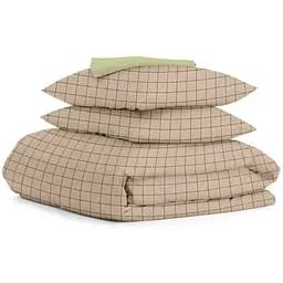 Комплект постільної білизни Cosas Beige geometry CS5 Євро бежевий (CellAshbeige_78Olive_200)