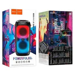 Колонка бездротова Hoco Manhattan dual mic outdoor BS53 з 2 мікрофонами чорна - мініатюра 2