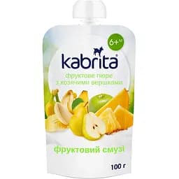 Пюре фруктовое Kabrita Фруктовое смузи с козьими сливками 100 г