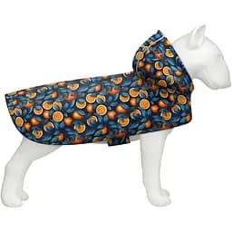 Дождевик-накидка с капюшоном для собак Collar Waudog Clothes, рисунок "Апельсины", А 23-26 см, B 30-36 см, С 15-20 см