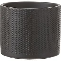 Кашпо Edelman Era pot round рельефный 23 см черный матовый (1061607)