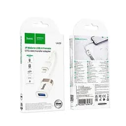 Перехідник Hoco Crystal Lightning male to USB female 2.0 adapter UA39 0.125 м 480 Mbps OTG - мініатюра 2