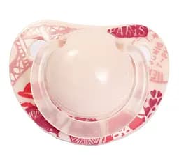 Пустушка силіконова Lindo, анатомічна, 6-12 міс., рожевий (LI 407/6-12рож)