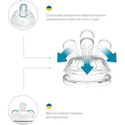 Пляшечка для годування Nuvita Mimic Collection, антиколікова, 330 мл, блакитний (NV6051AZZURO) - мініатюра 8