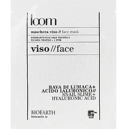 Маска для обличчя Bioearth Loom на основі муцину равлика і гіалурунової кислоти 15 мл
