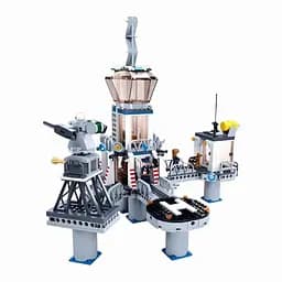 Конструктор Sluban M38-B0828 — поліція, морська база, вертоліт, водний транспорт та 1016 деталей, різнокольоровий