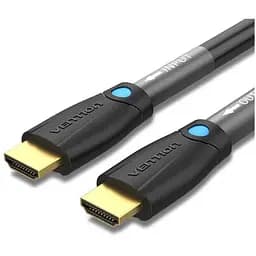 Кабель мультимедийный HDMI M to HDMI M 1.0m 4K cotton braided black zinc alloy Vention (ALMBF)