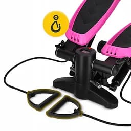 Степпер (міні-степпер) 4FIZJO Evo з еспандерами Black/Pink (P-5905973403870) - мініатюра 3