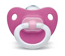 Пустышка силиконовая NUK Fashion, ортодонтическая, 6-18 мес, розовый (3952354)