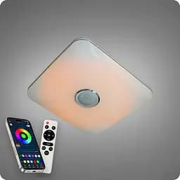 Люстра світлодіодна 517 Dlight RGB з пультом і колонкою 80Вт Білий (02149) - мініатюра 9