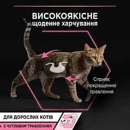 Уцінка. Набір вологого корму для дорослих котів з чутливим травленням Purina Pro Plan Delicate Digestion шматочки у підливці з індичкою та океанічною рибою 850 г (10 шт. х 85 г) - мініатюра 6