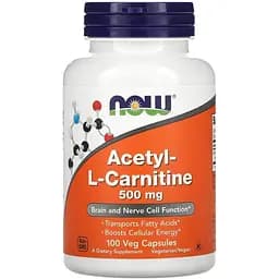 Жиросжигатель Now Acetyl-L-Carnitine 500 мг 100 вегакапсул